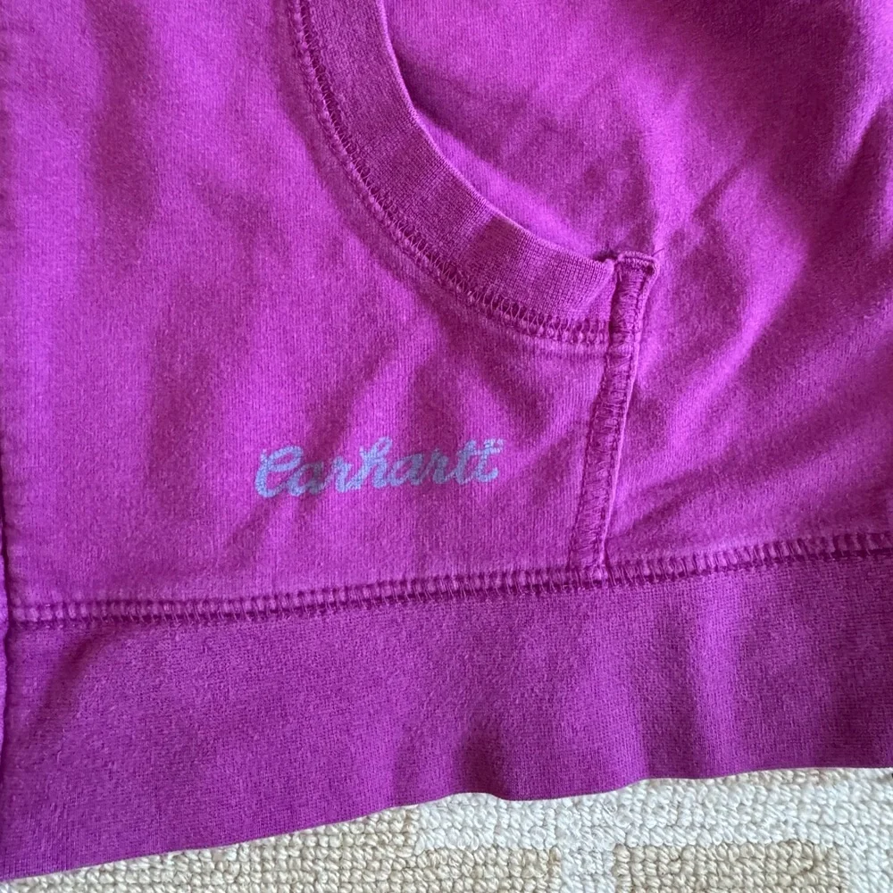 Carhartt Full Zip Workwear Sweatshirt Casual Athleisure Lounge Magenta Purple XL - Picture 4 of 5